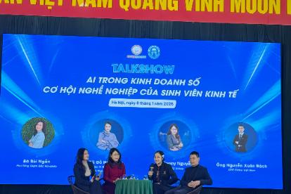 NHÀ ĐIỀU PHỐI CHIẾN LƯỢC ĐỖ HƯƠNG LY (PANDO GROUP) ĐỒNG HÀNH CÙNG SINH VIÊN ĐẠI HỌC MỞ HÀ NỘI: KHAI TÂM “AI TRONG KINH DOANH SỐ” – MỞ RA TƯ DUY NGHỀ NGHIỆP THỜI ĐẠI MỚI